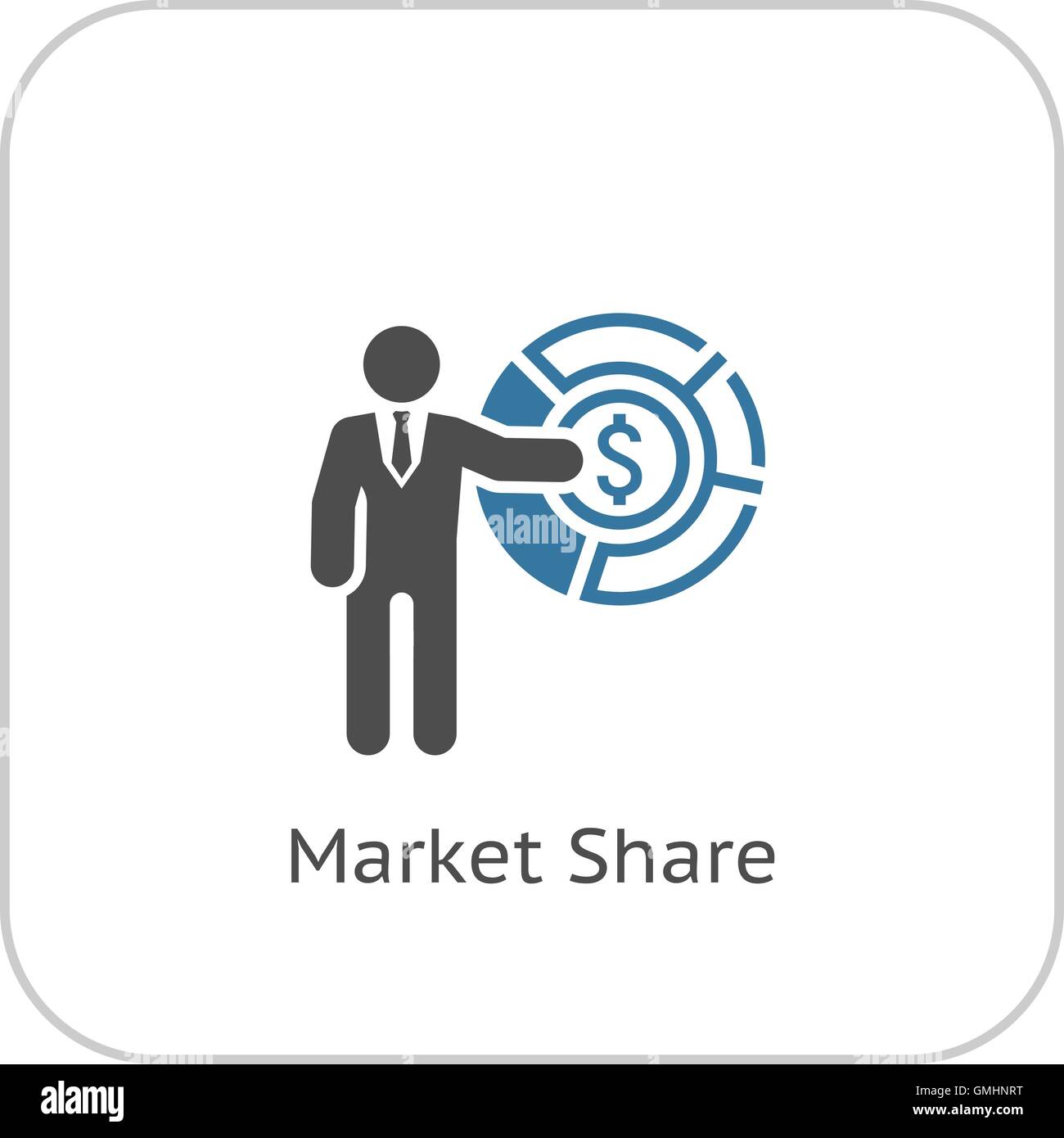 Markt Symbol "freigeben". Business-Konzept. Flaches Design. Stock Vektor