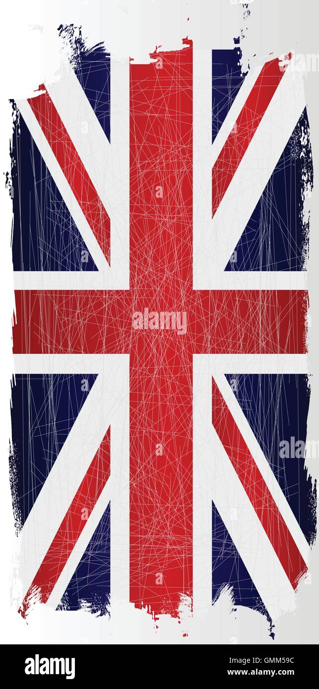 Hängende Grunge Union Jack Stock Vektor