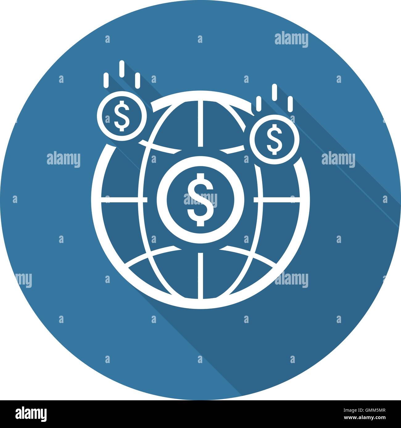 Geld-Einkommen-Symbol. Business-Konzept. Flaches Design. Stock Vektor