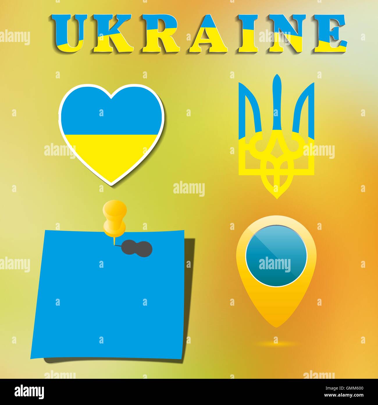 Eingestellt von ukrainischen Symbolik, Vektor-illustration Stock Vektor