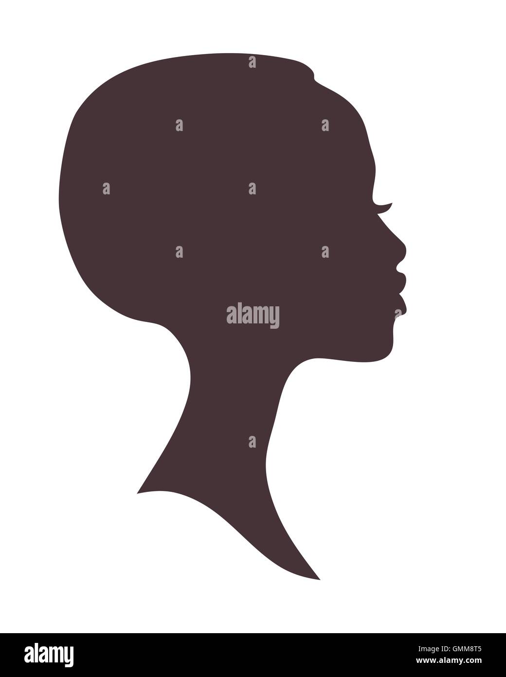 Afrikanische Frauen-Gesicht-silhouette Stock Vektor