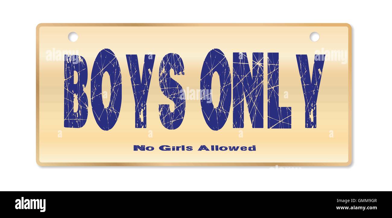 Jungs nur Zeichen Stock Vektor