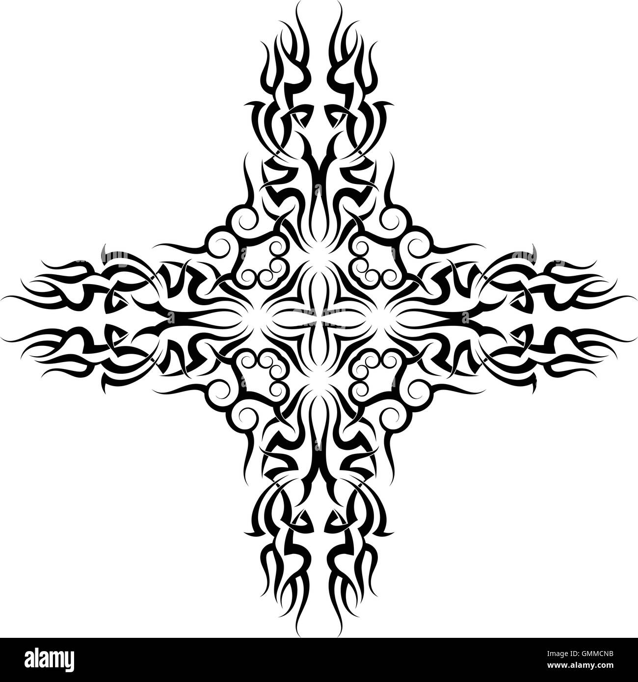 Christian Cross Tattoo Stock Vektor