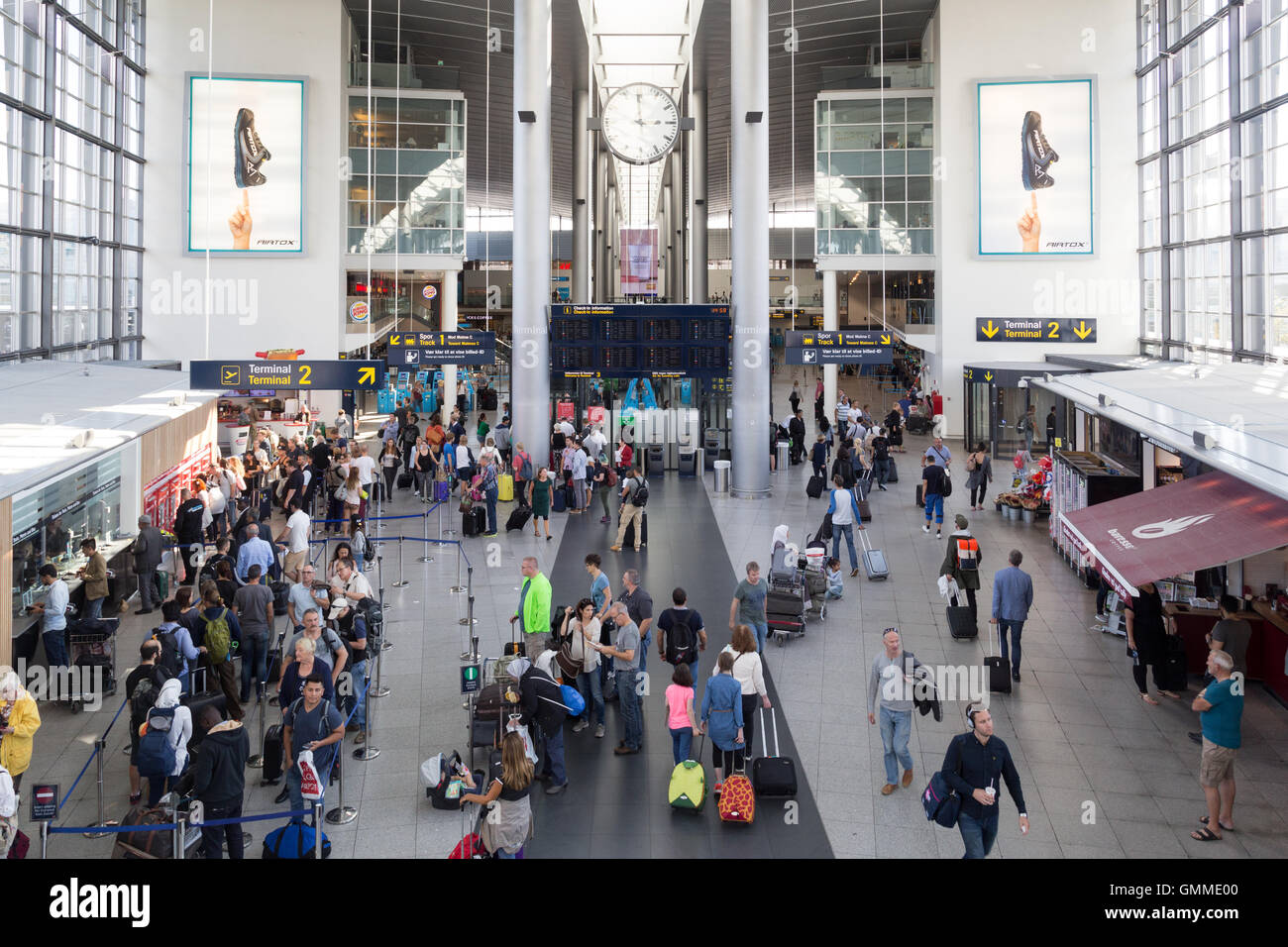 Der internationale Flughafen Kopenhagen Stockfoto