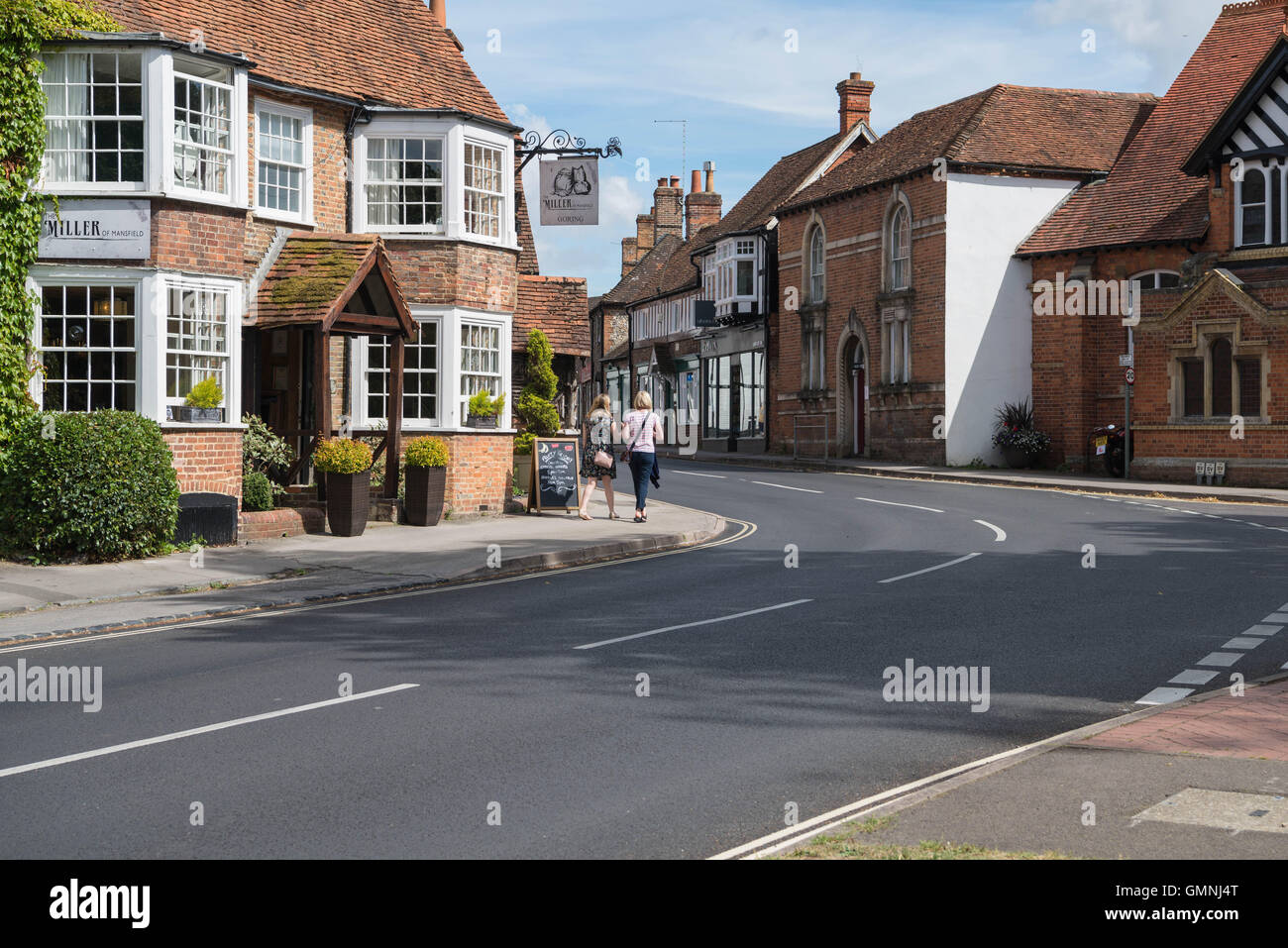 High Street, Goring, und Moortown Lodge Hotel Stockfoto