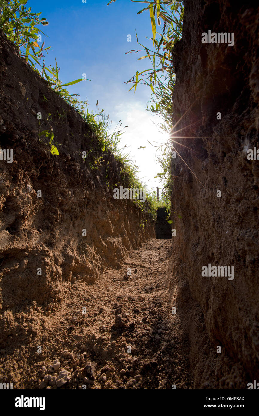 Trench Stockfoto