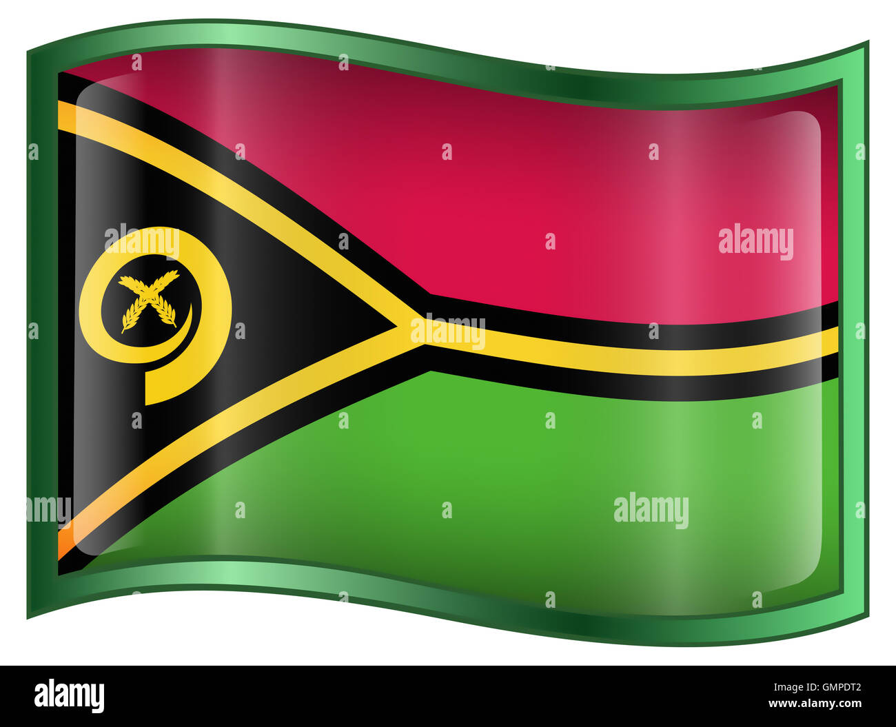 Vanuatu Flaggen-Symbol. Stockfoto
