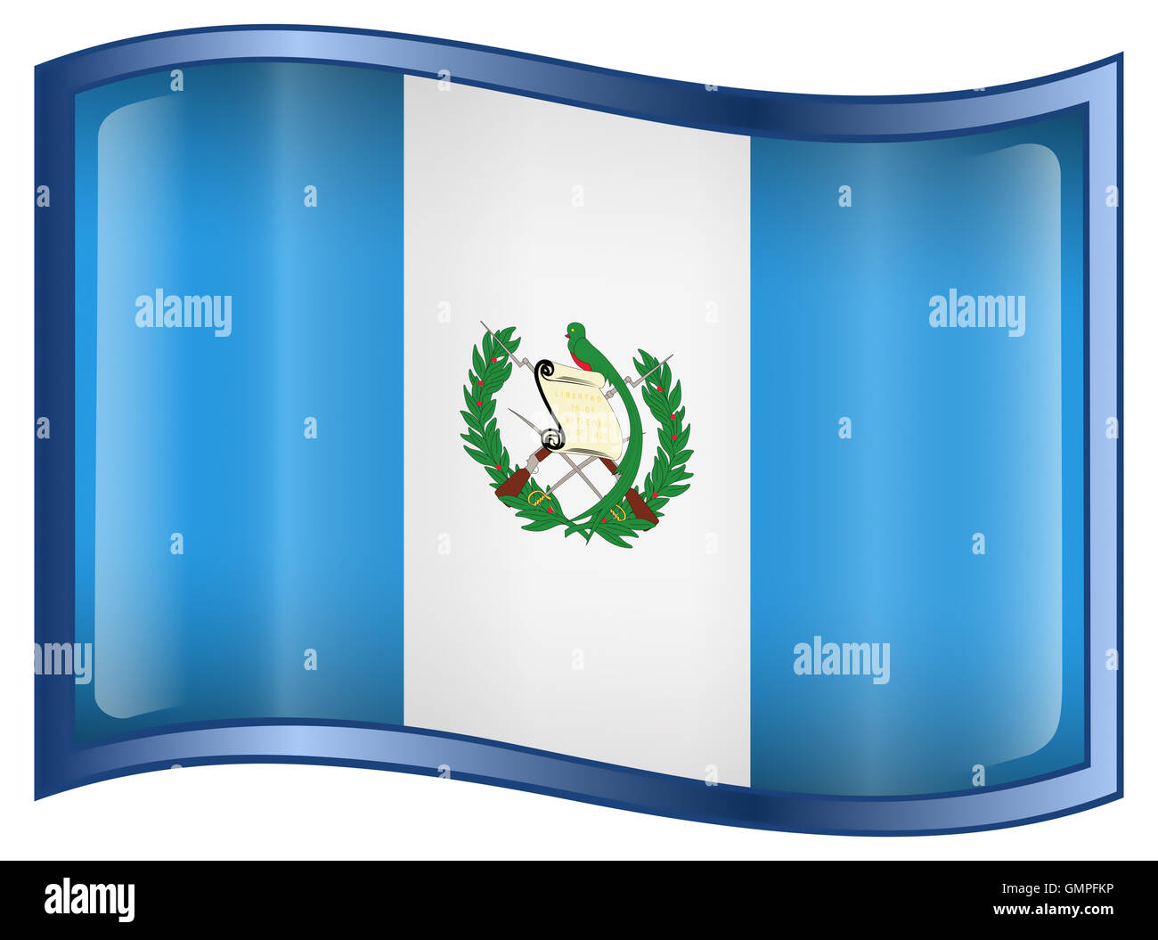 Guatemala-Flaggen-Symbol. Stockfoto