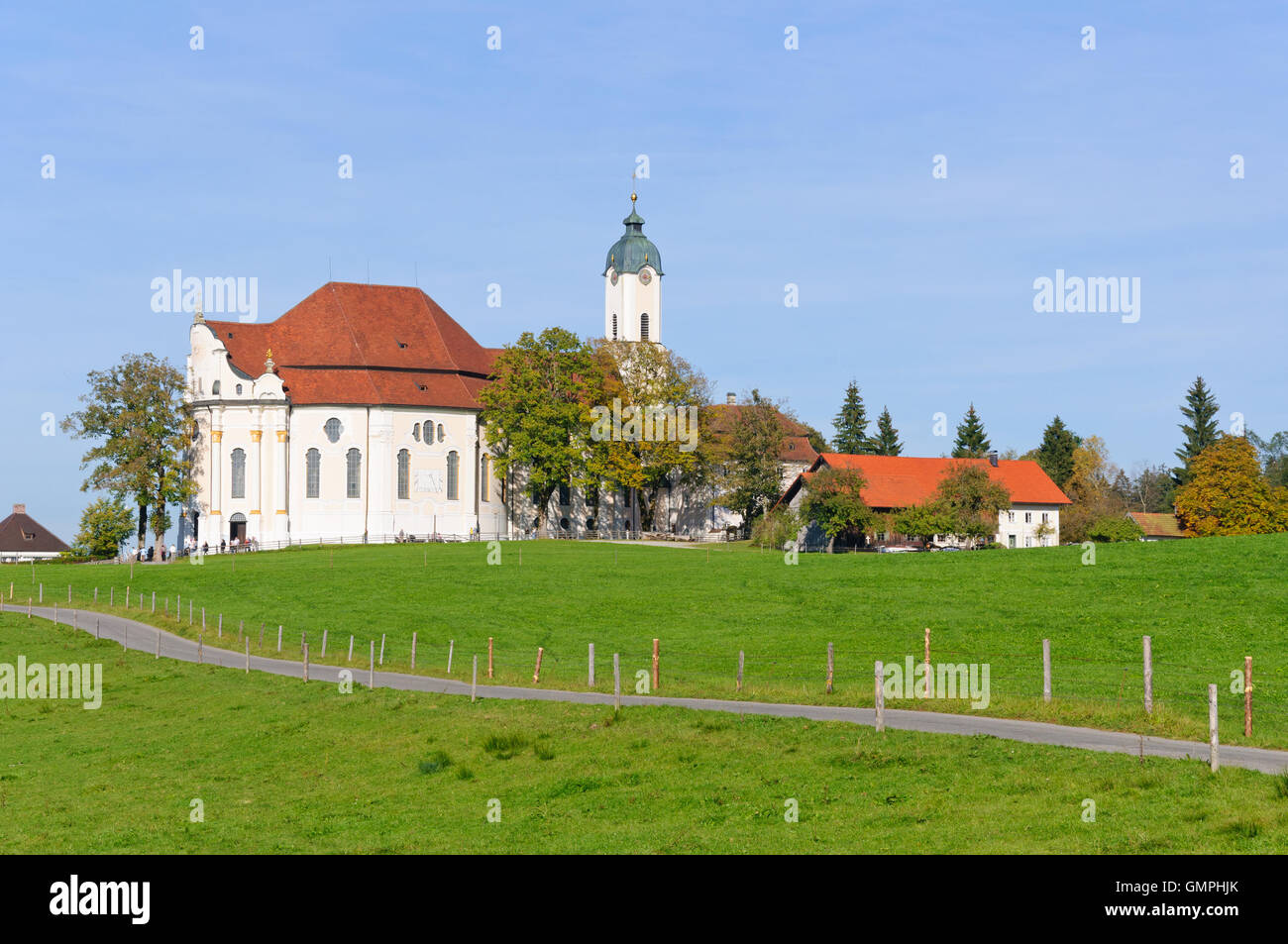 Wallfahrt Kirche Wies Stockfoto