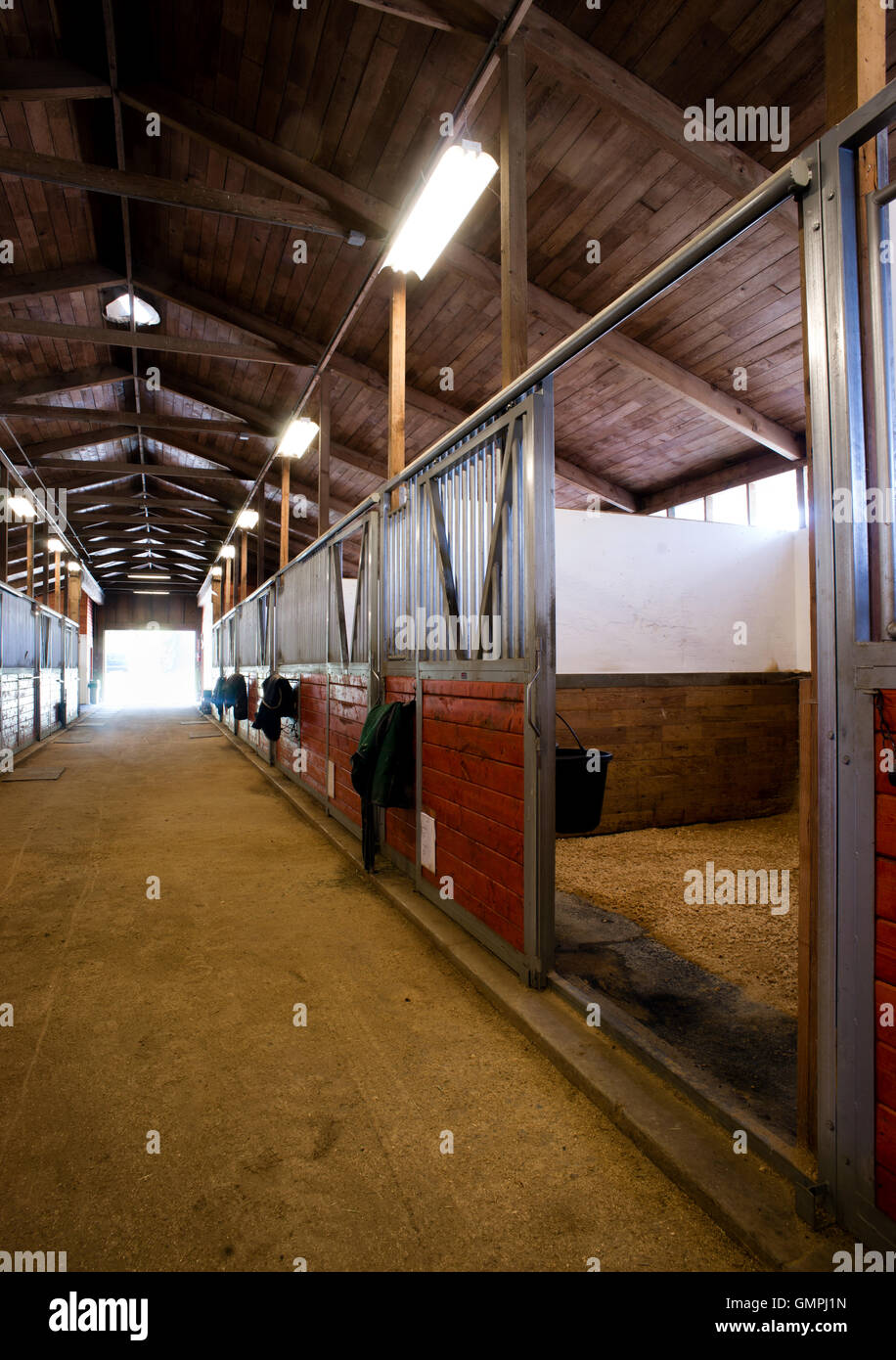 Stall Pferdestall Effekt Equestrian Center Pfad Stockfoto