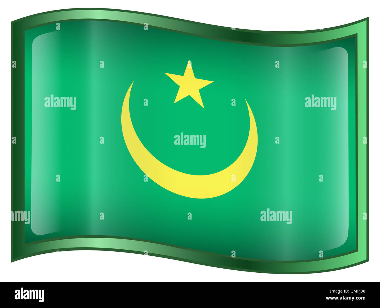 Mauretanien-Flaggen-Symbol. Stockfoto