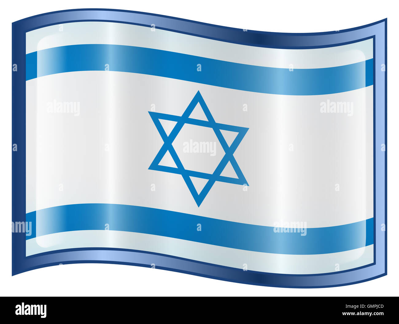 Israelische Flaggen-Symbol. Stockfoto