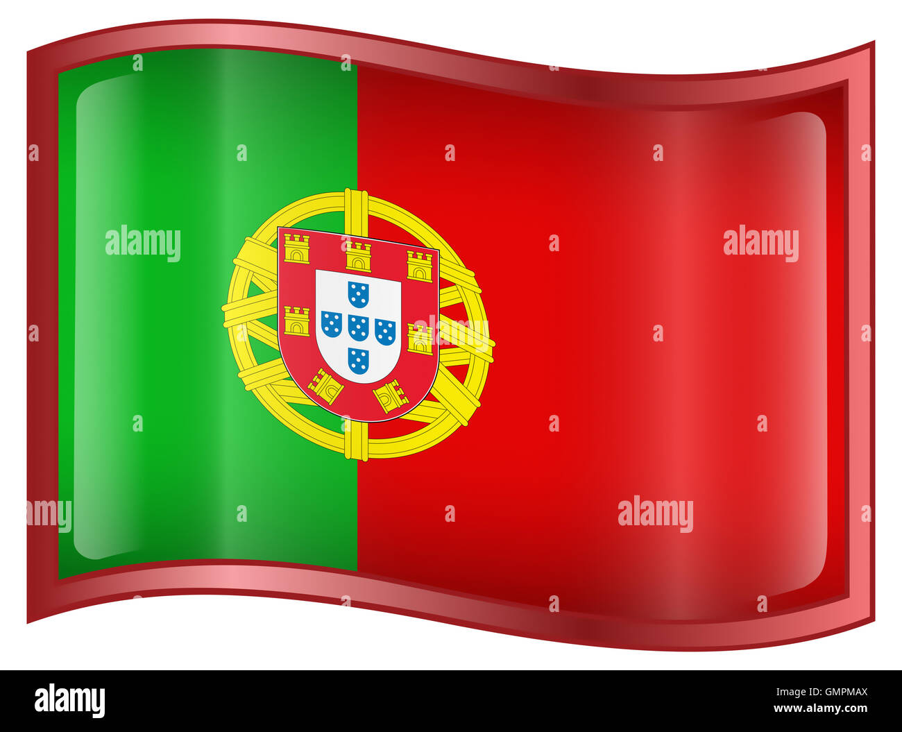 Portugal-Flaggen-Symbol Stockfoto