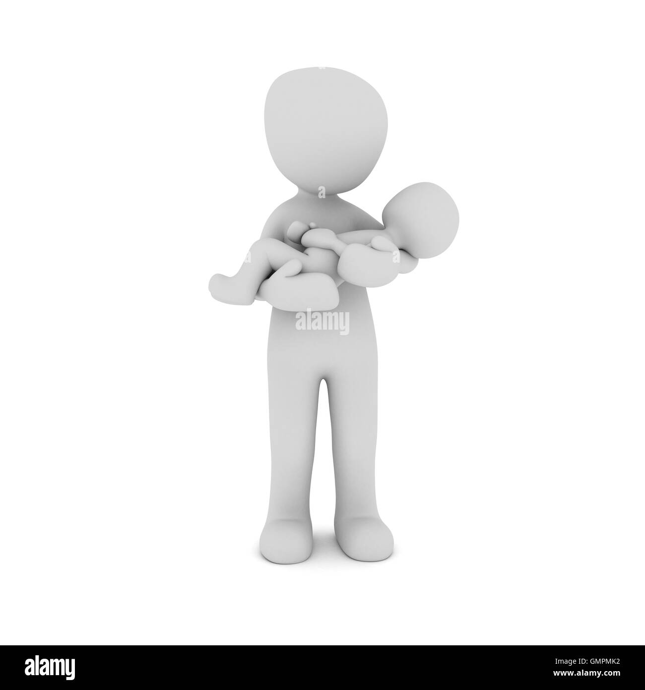 Kind in armen Stockfoto