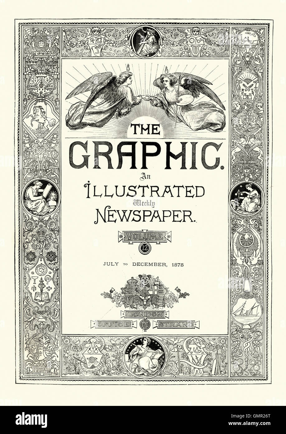 Titelseite der Grafik illustriert Zeitung, 1876 Stockfoto