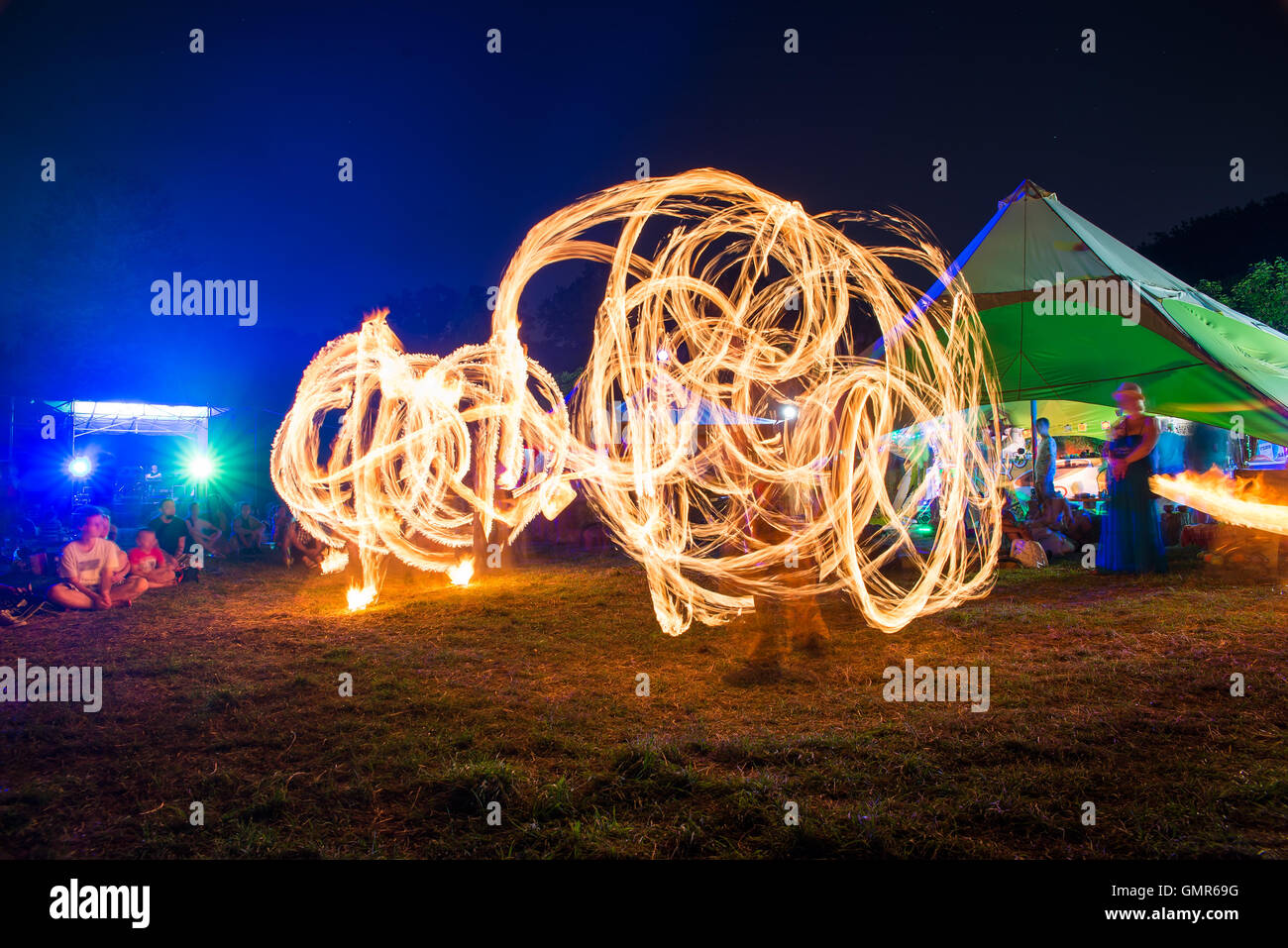Feuer-show Stockfoto