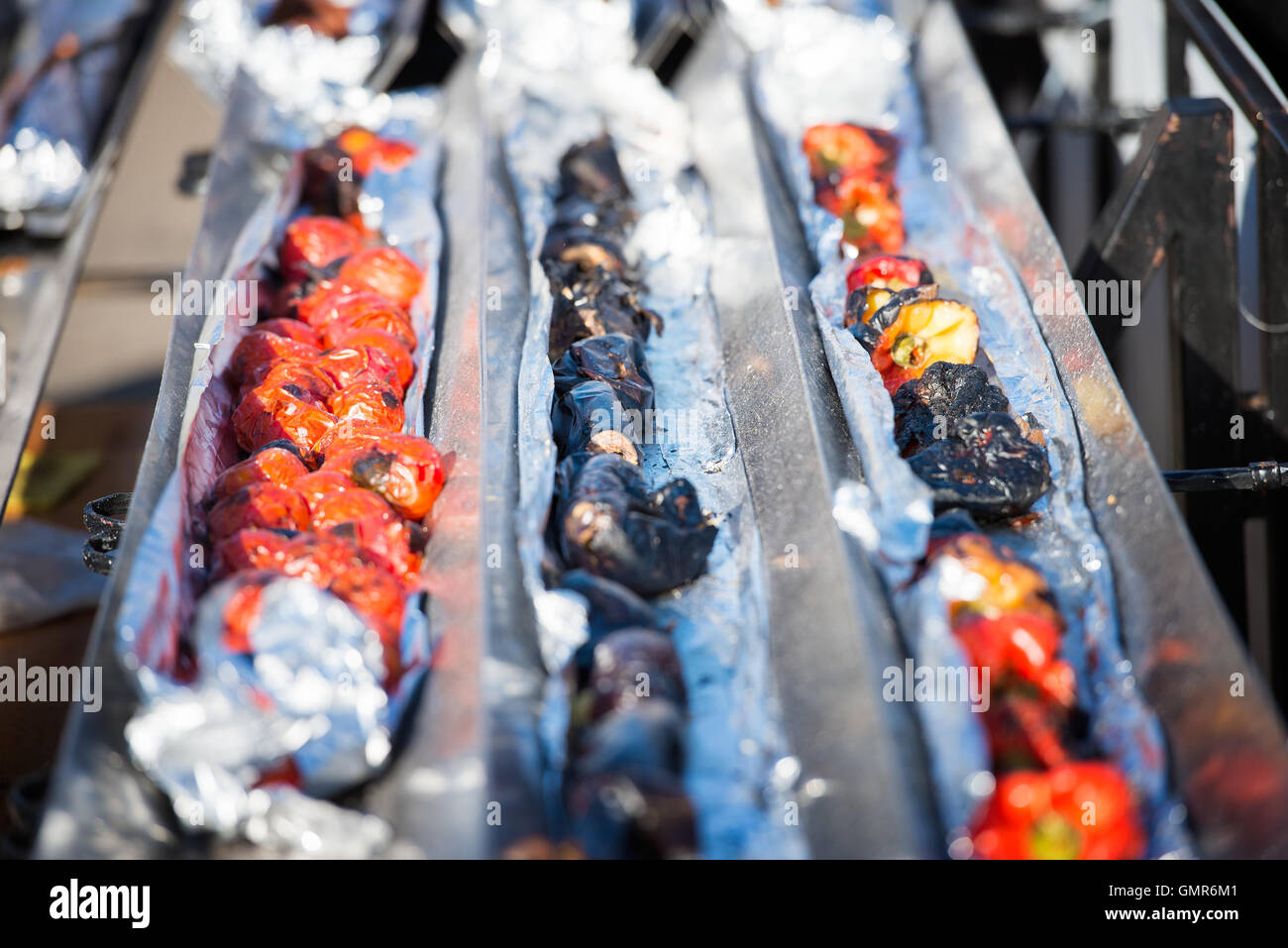 Zucchini und Tomaten Stockfoto