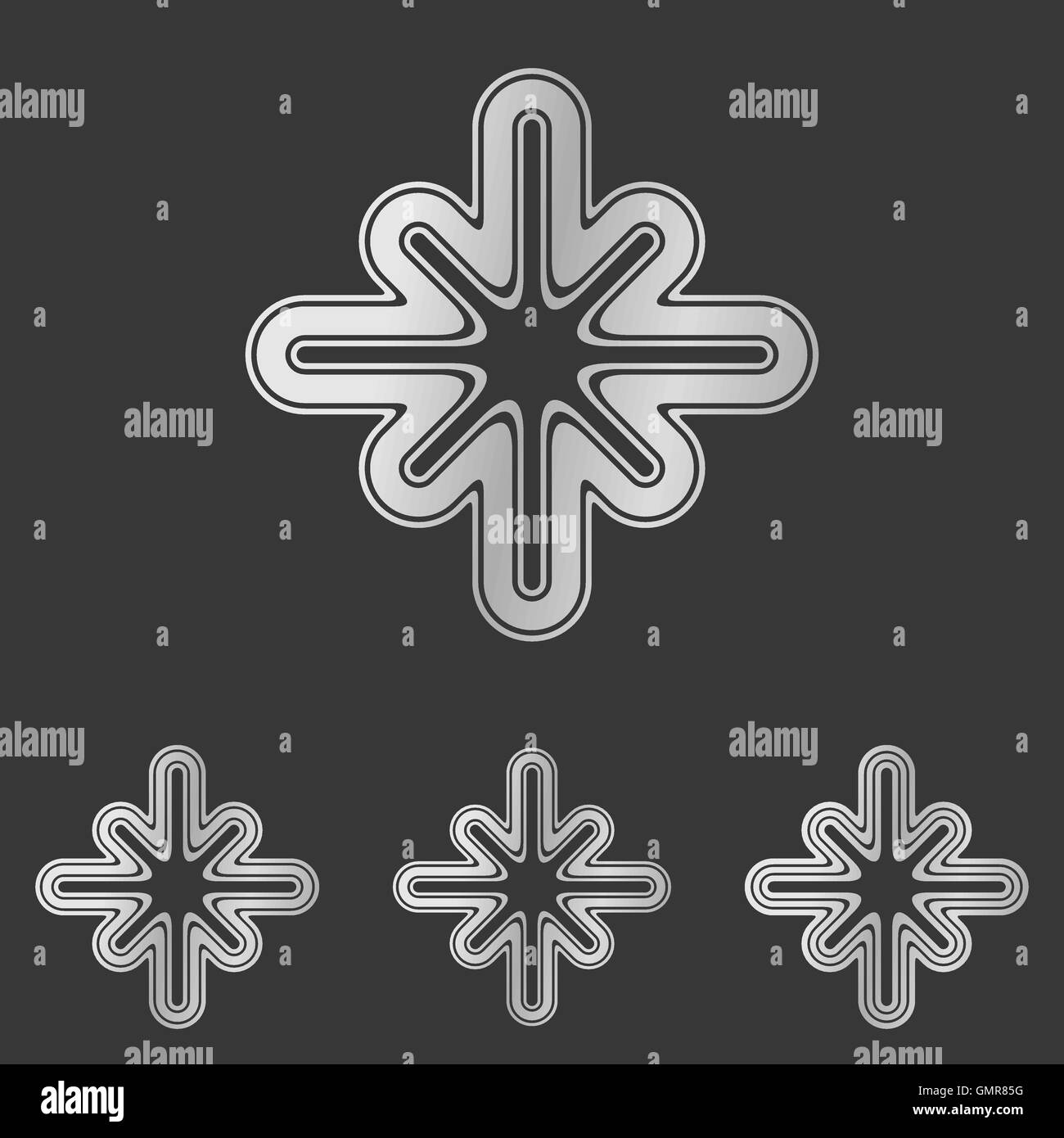 Silverline Technologie Logo Design Sets Stock Vektor