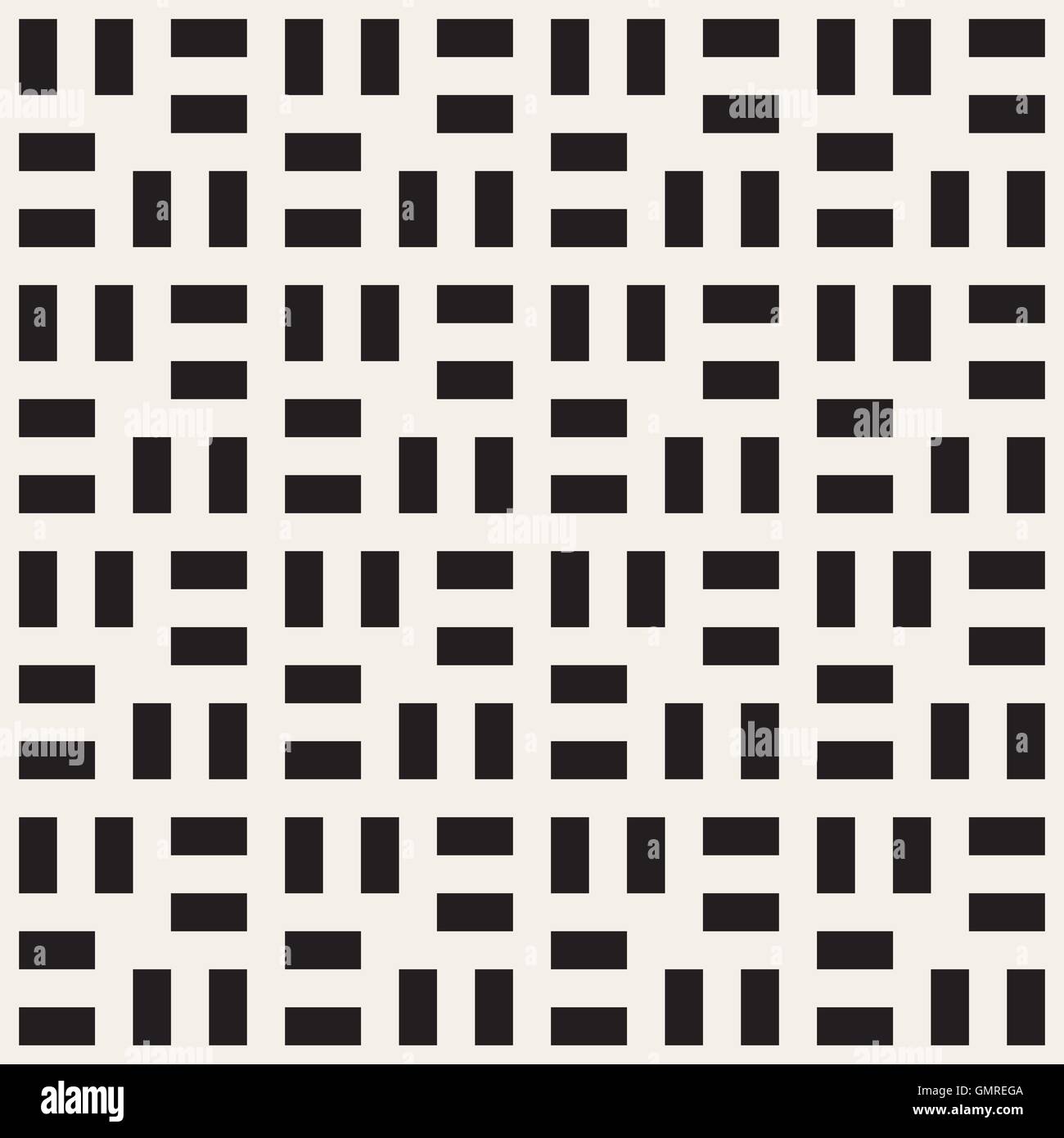 Vektor Nahtloses Schwarzes Und Weisses Rechteck Quadrat Raster Einfachen Geometrischen Muster Stock Vektorgrafik Alamy