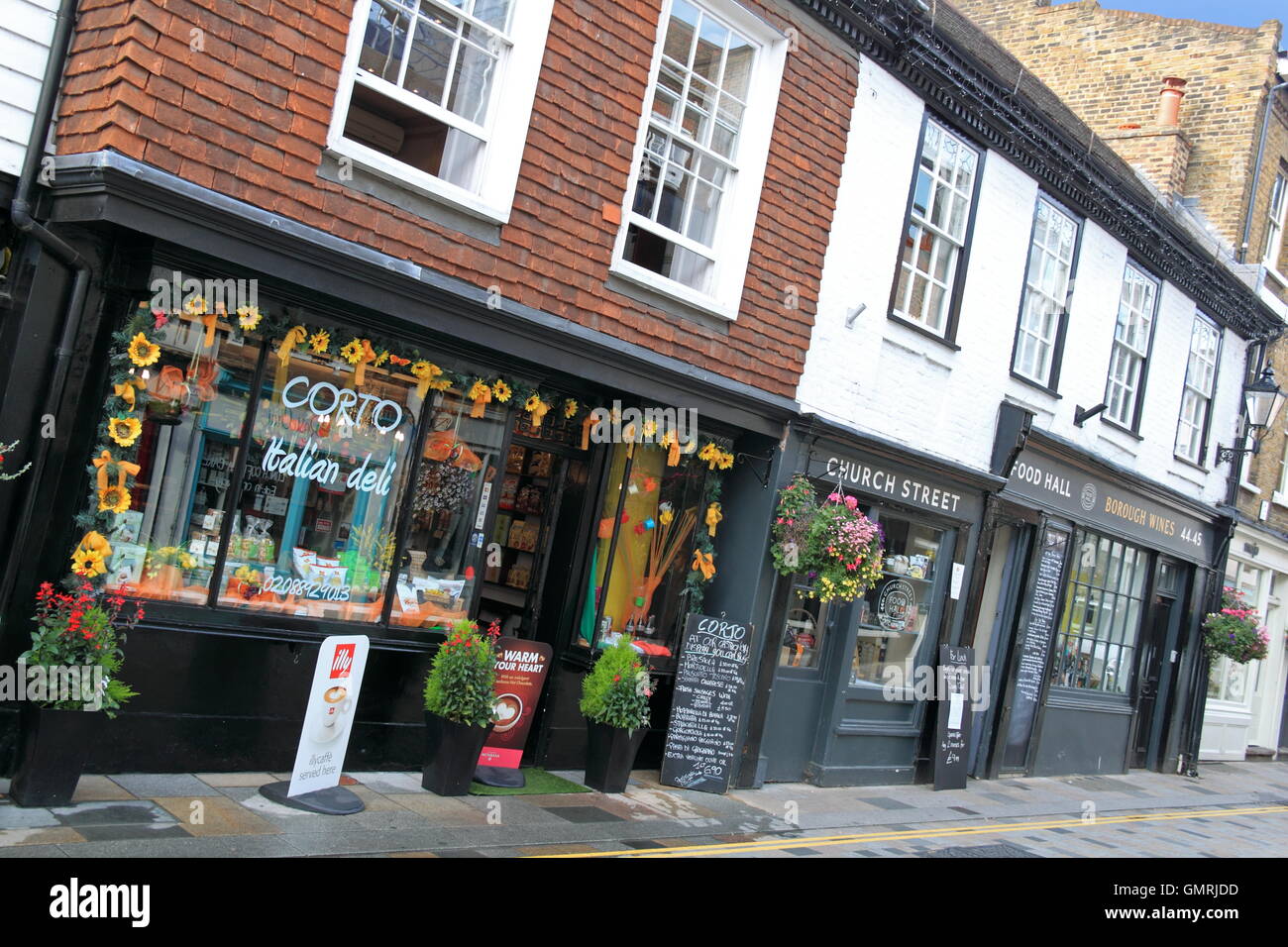 Corto italienischen Deli und Kirche Street Food Hall, Twickenham, Greater London, England, Großbritannien, Vereinigtes Königreich UK, Europa Stockfoto