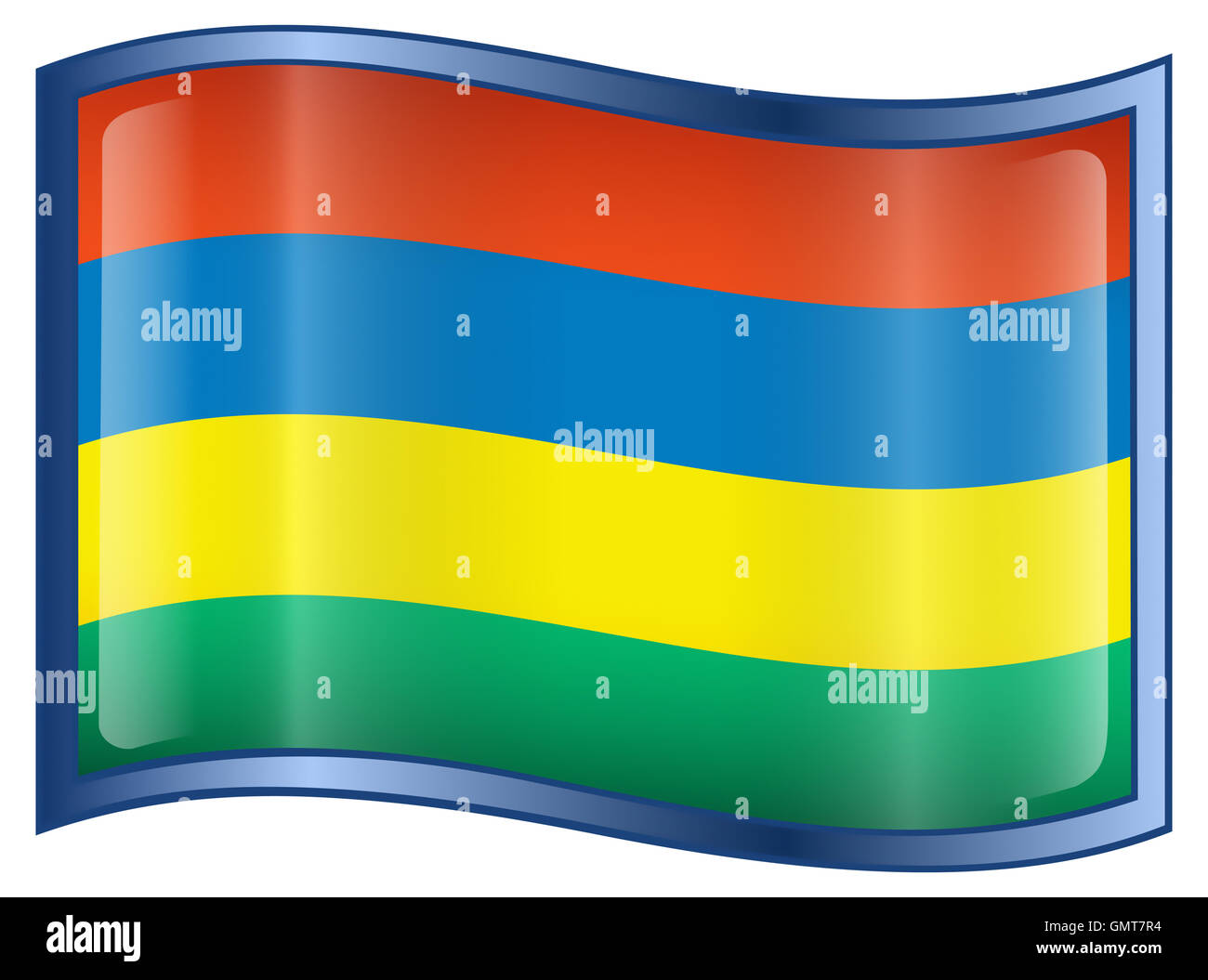 Mauritius-Flaggen-Symbol. Stockfoto