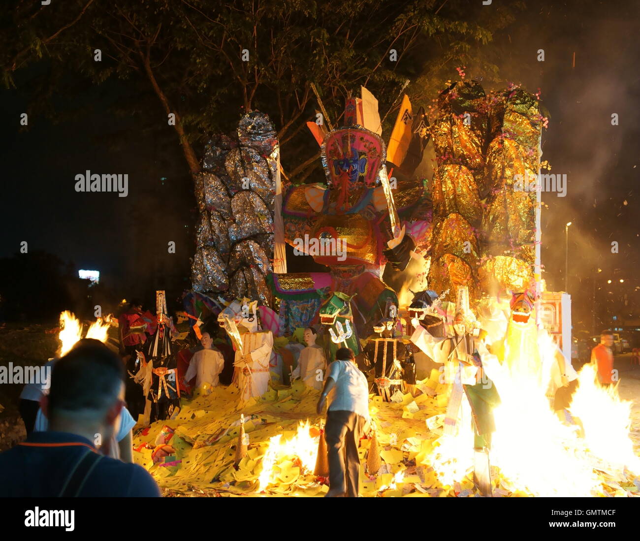 senden Sie König des Hades, während Hungry Ghost Festival Stockfoto