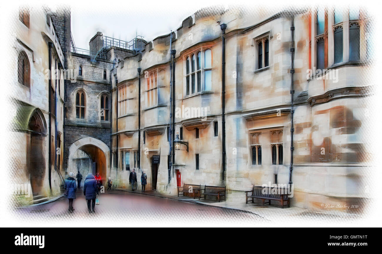 Straße Architektur in königliche Stadt von Windsor in England. Stockfoto