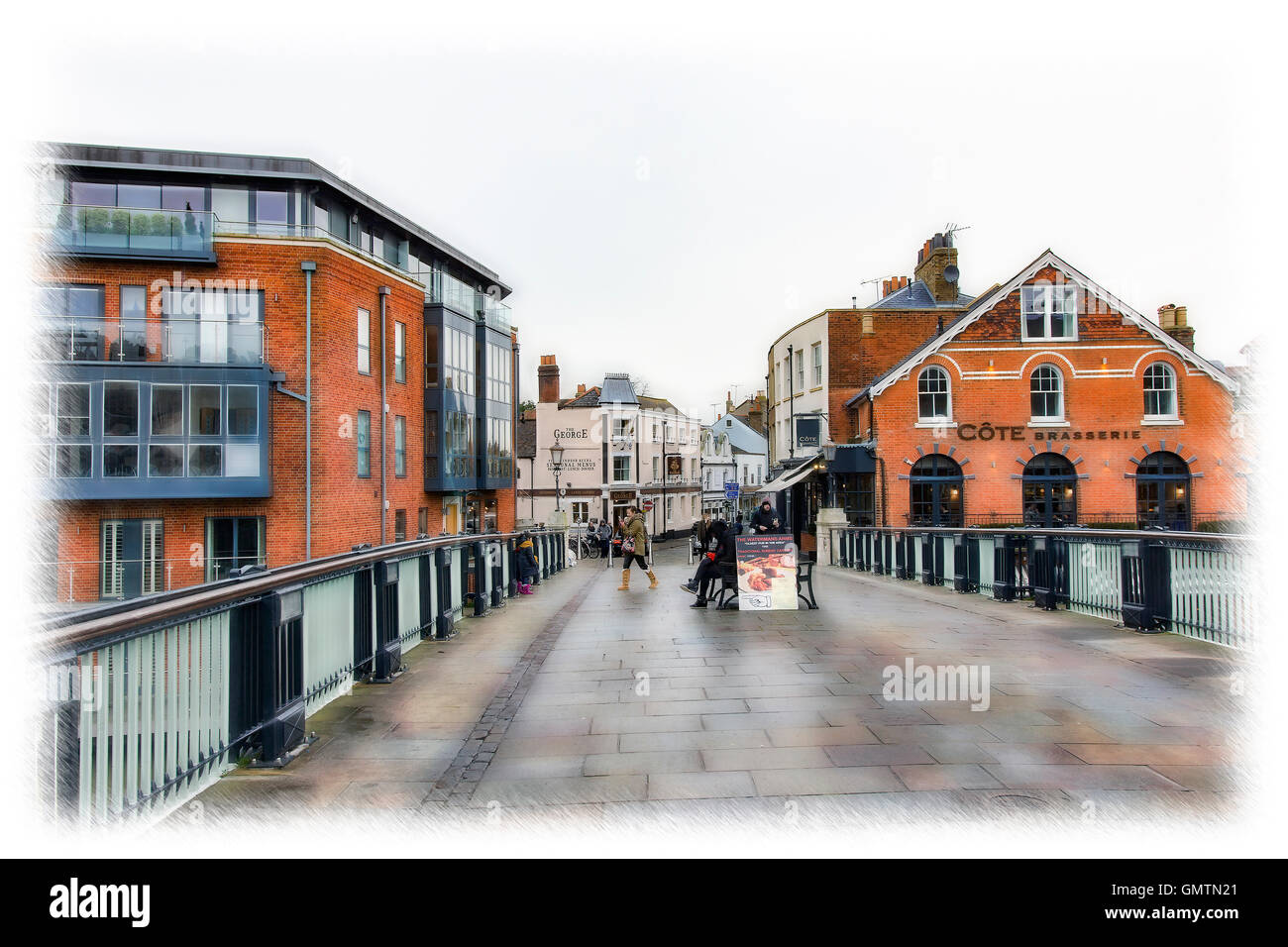 Straße Architektur in königliche Stadt von Windsor in England. Stockfoto