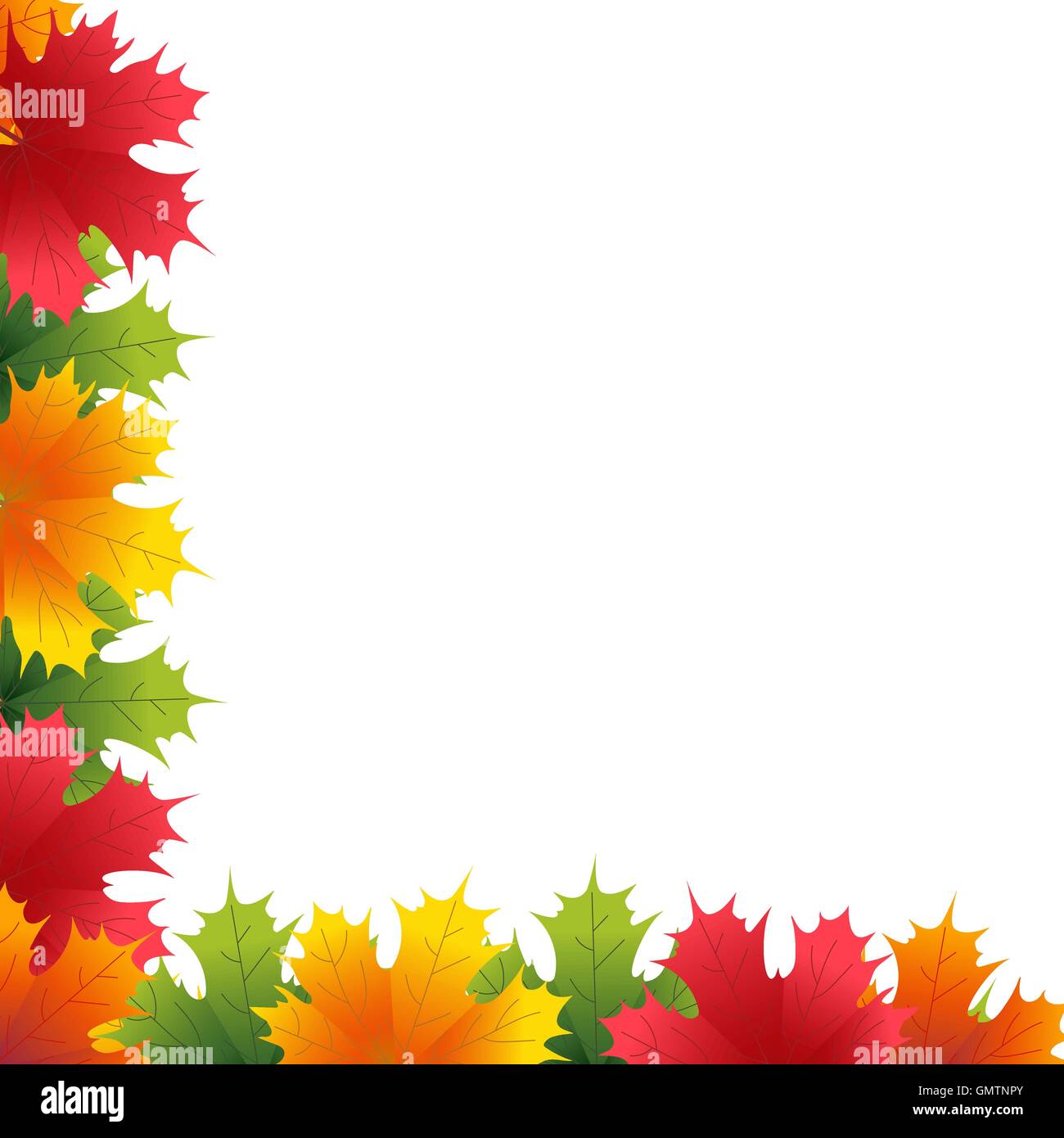 Herbstliche Ahornblätter Hintergrund Stock Vektor