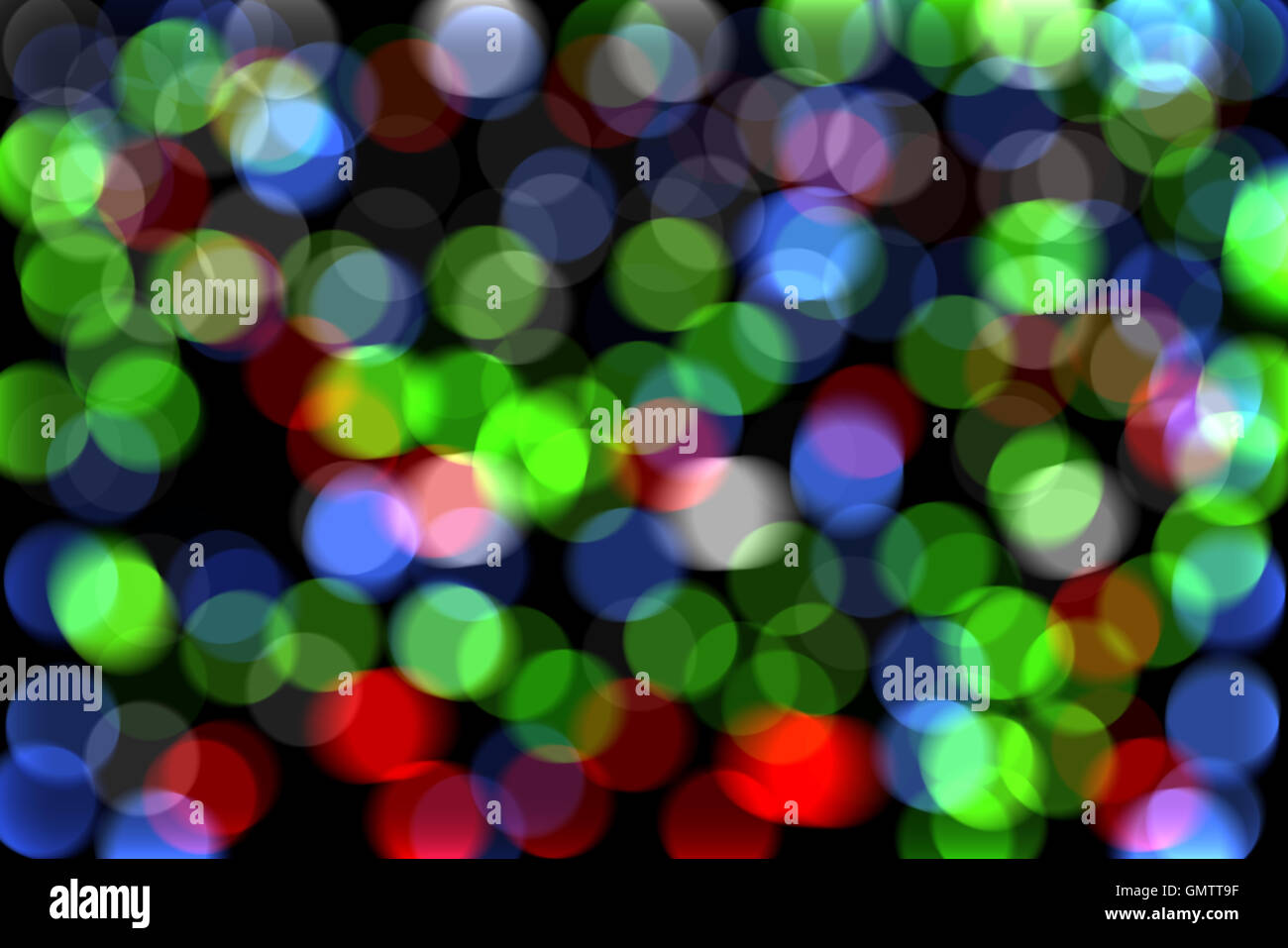 Multicolor Bokeh Weihnachten hellen Hintergrund Stockfoto