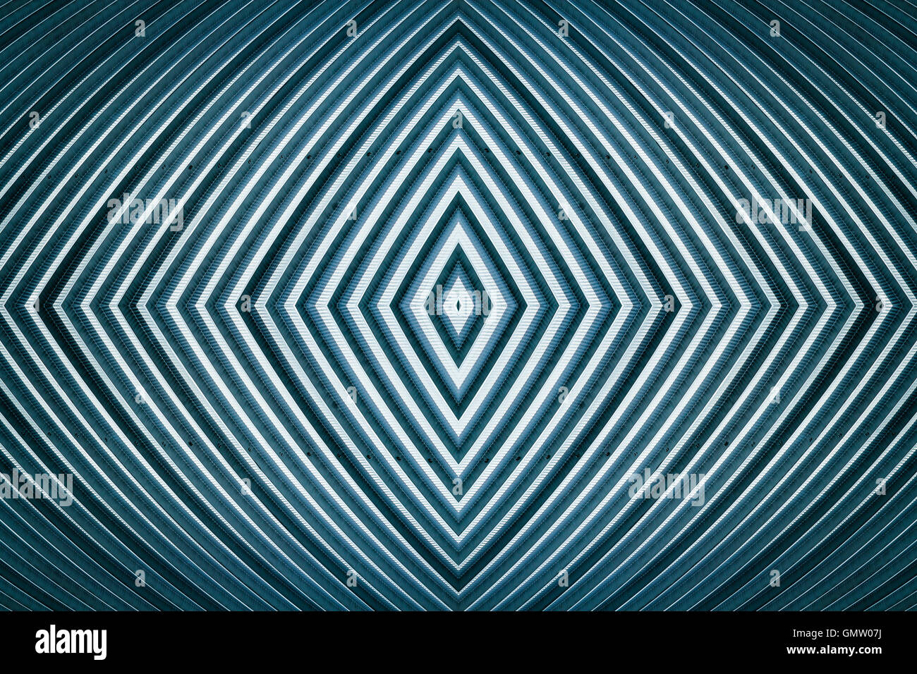 Kurve Blatt Aluminiumdach, Fabrikdach Stahl Stockfoto