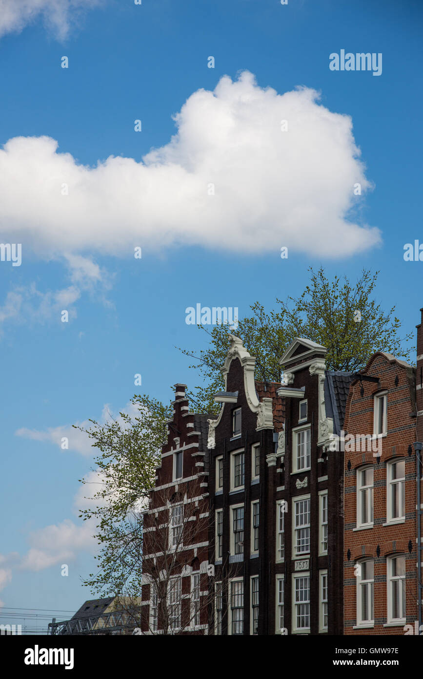 Amsterdam-Architektur-Gebäude Stockfoto