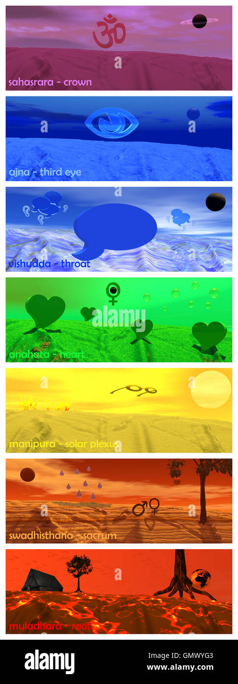 Chakra-Symbolen Stockfoto