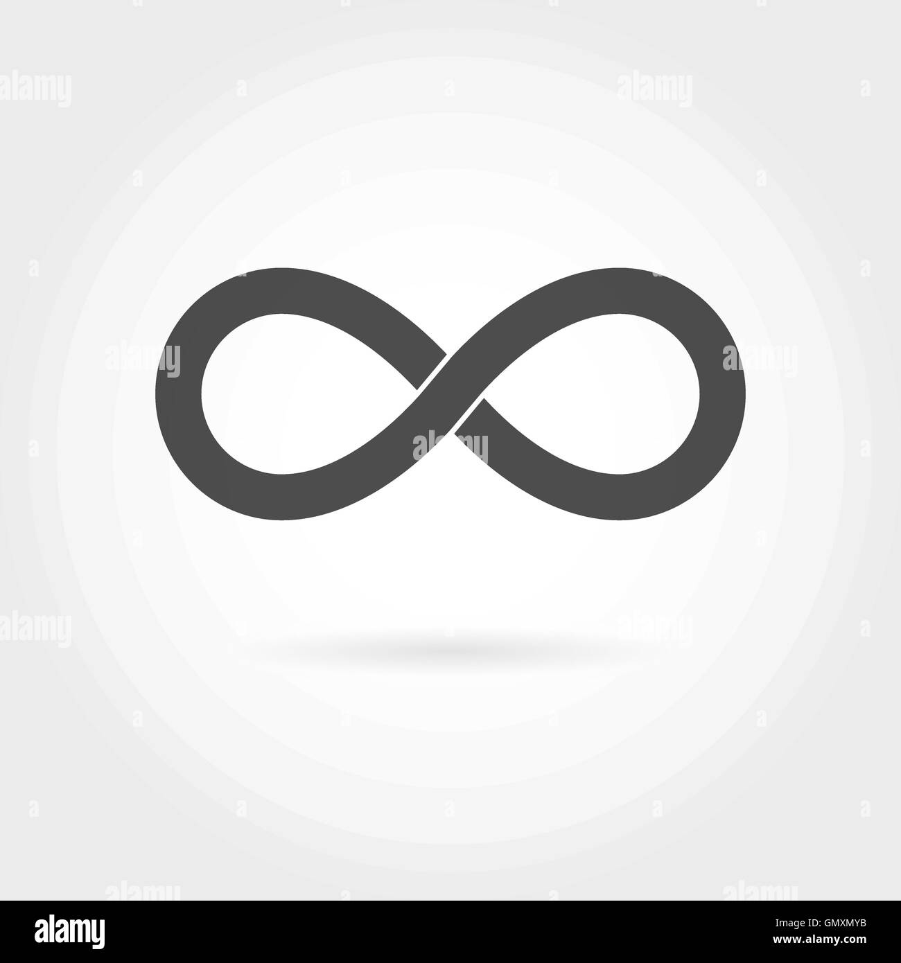 Infinity-Symbol. Einfache mathematische Zeichen Isolated on White Stock Vektor