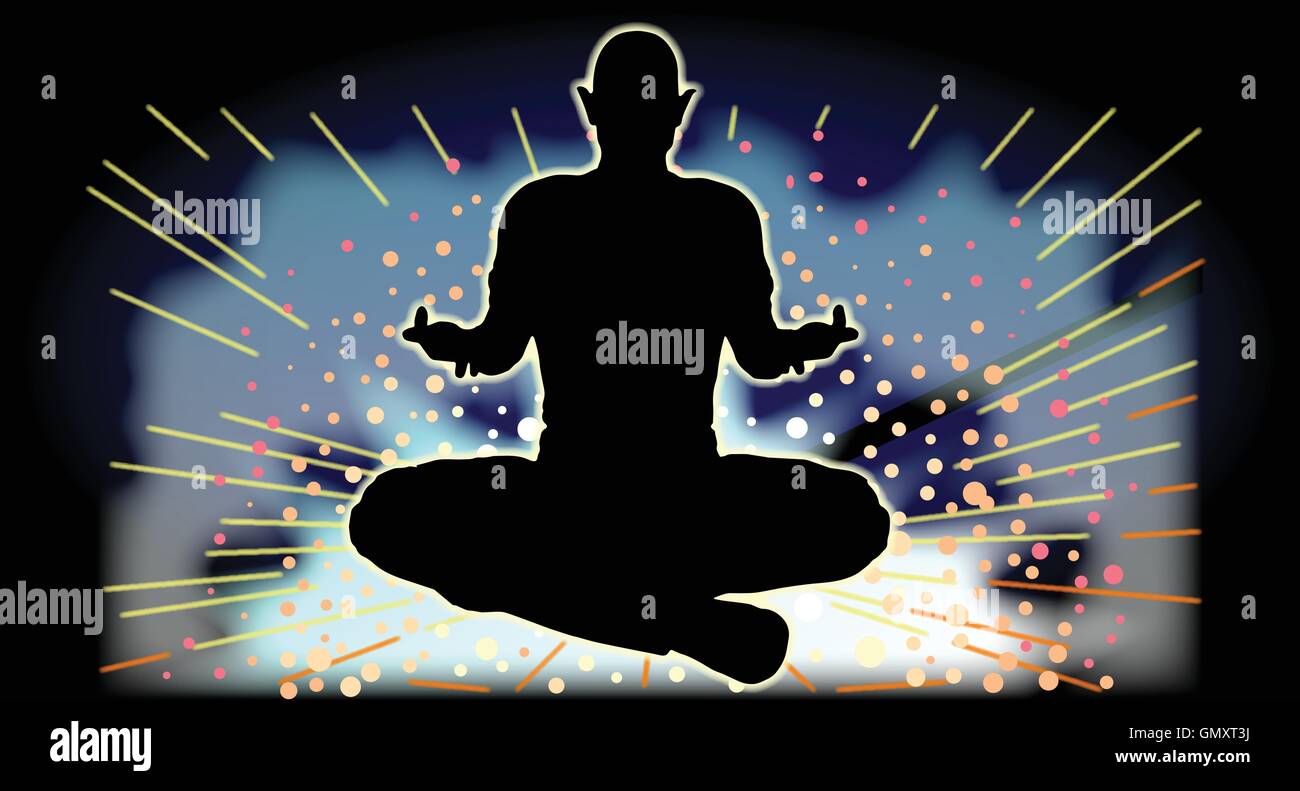 Sukhasana Yoga-Pose Stock Vektor