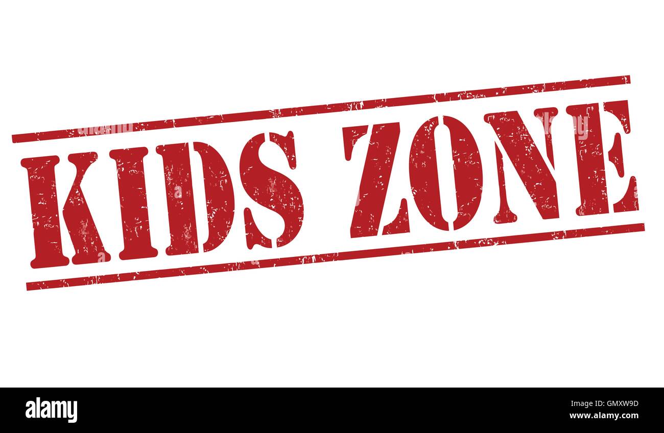 Kids Zone Stempel Stock Vektor