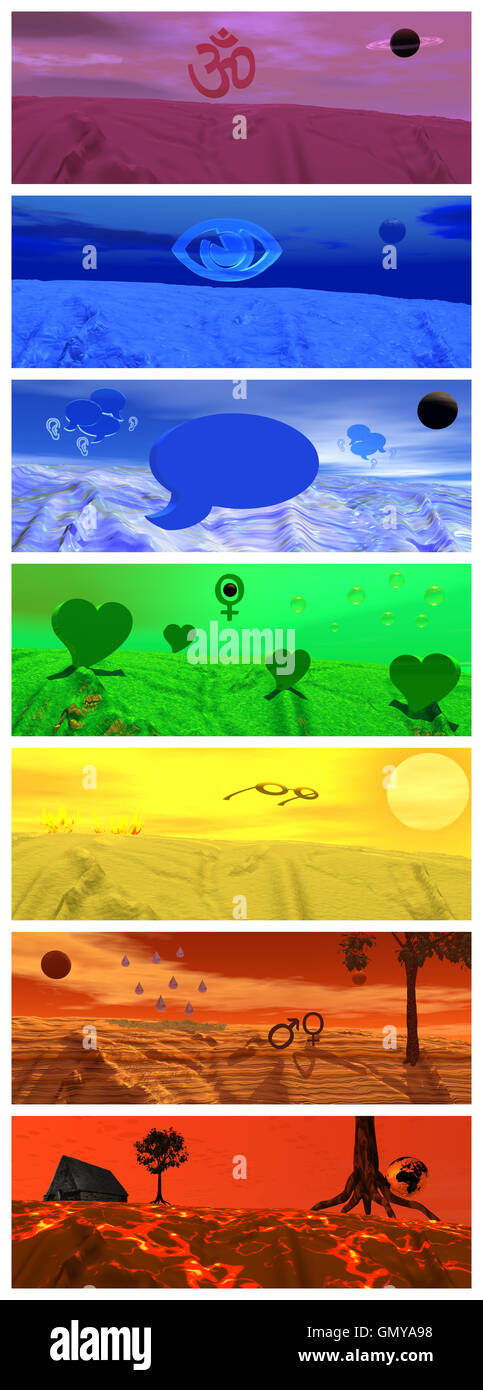 Chakra-Symbolen Stockfoto