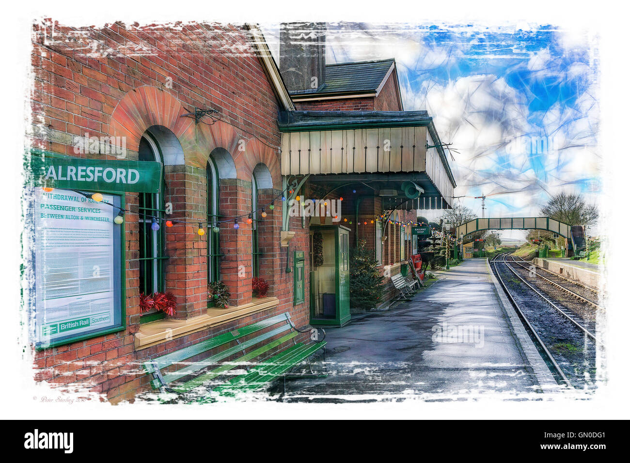 Die Brunnenkresse Linie Museumsbahn in Hampshire Stockfoto