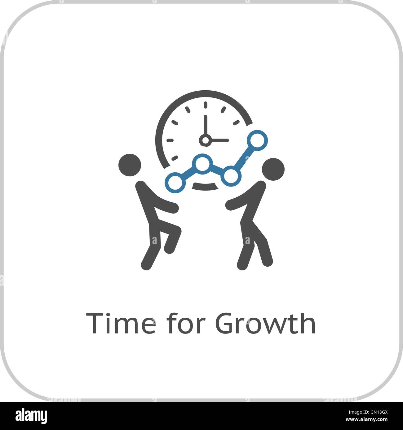 Zeit für Wachstum-Symbol. Business-Konzept. Stock Vektor