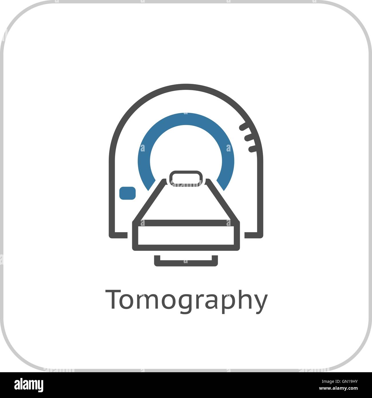 Tomographie-Symbol. Flaches Design. Stock Vektor