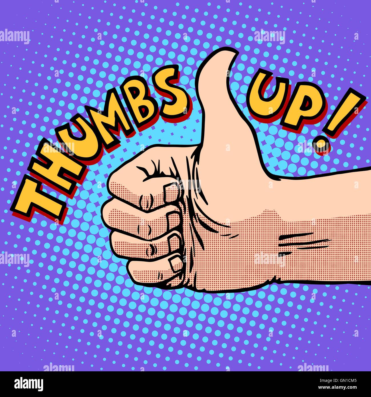 Daumen hoch Trampen Symbol und Genehmigung Stock Vektor