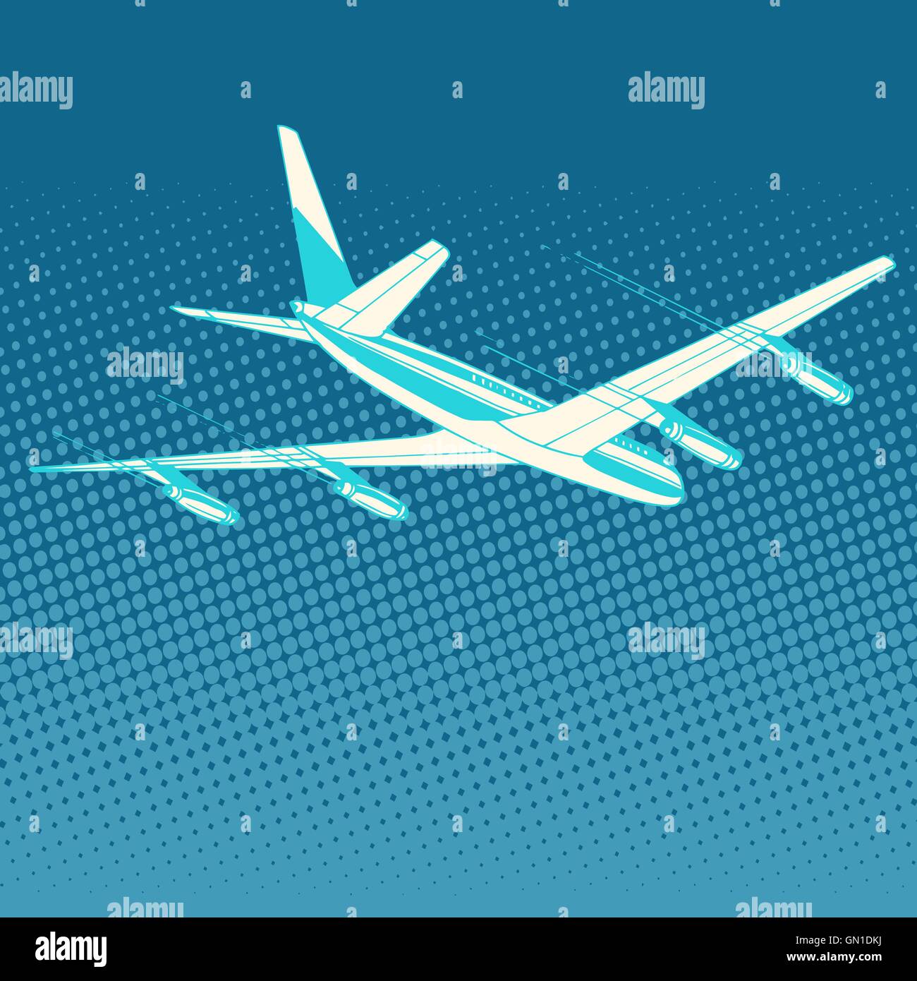 Flugzeug-Flug-Reise-Tourismus Stock Vektor