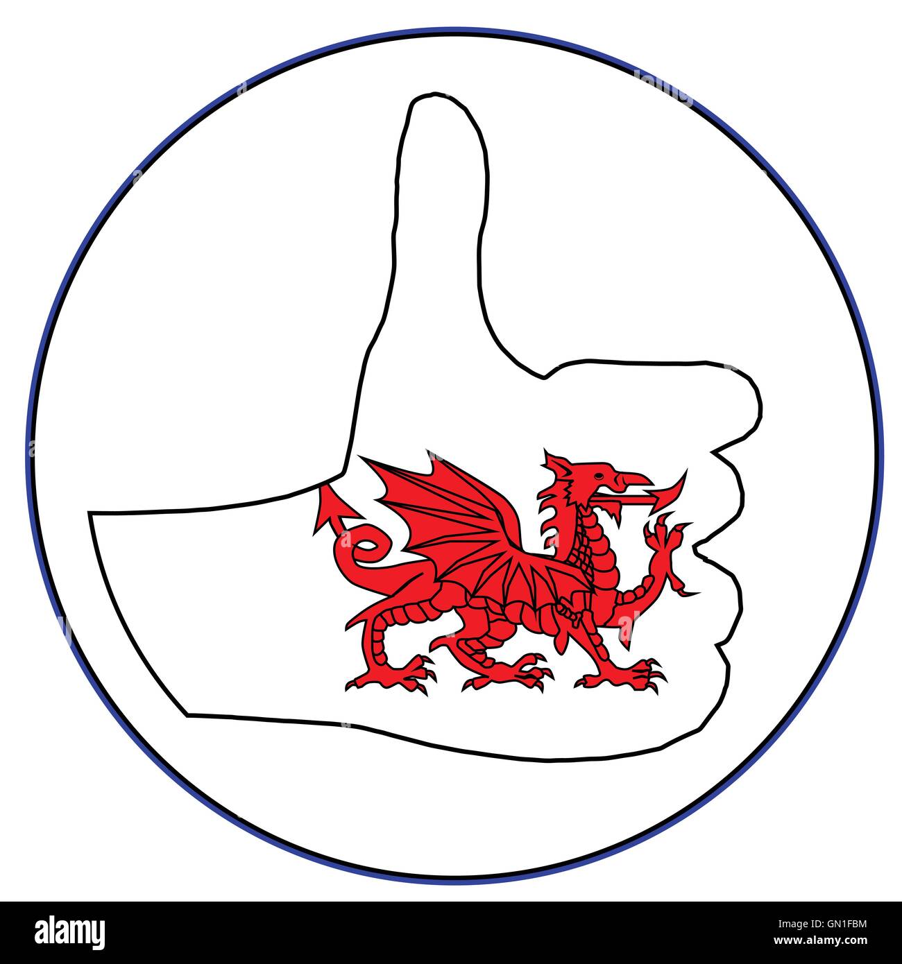Thumbs Up Wales Stock Vektor