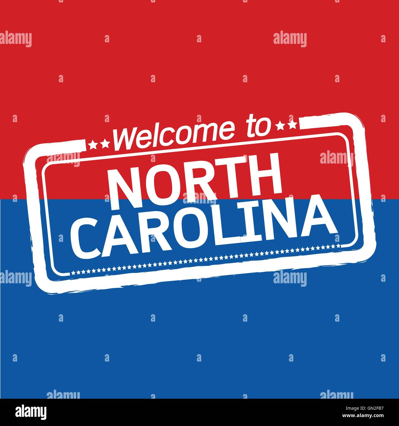 Willkommen Sie in NORTH CAROLINA von US State Illustration design Stock Vektor