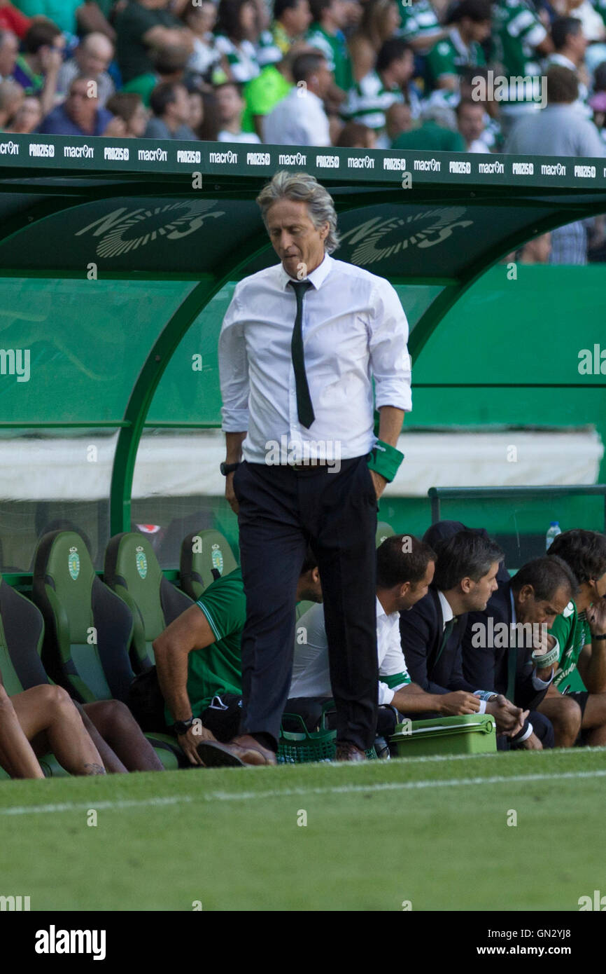 Lissabon, Portugal. 28. August 2016. Sporting Trainer Jorge Jesus während des Spiels Sporting CP Vs FC Porto gutschreiben: Alexandre de Sousa/Alamy Live News Stockfoto