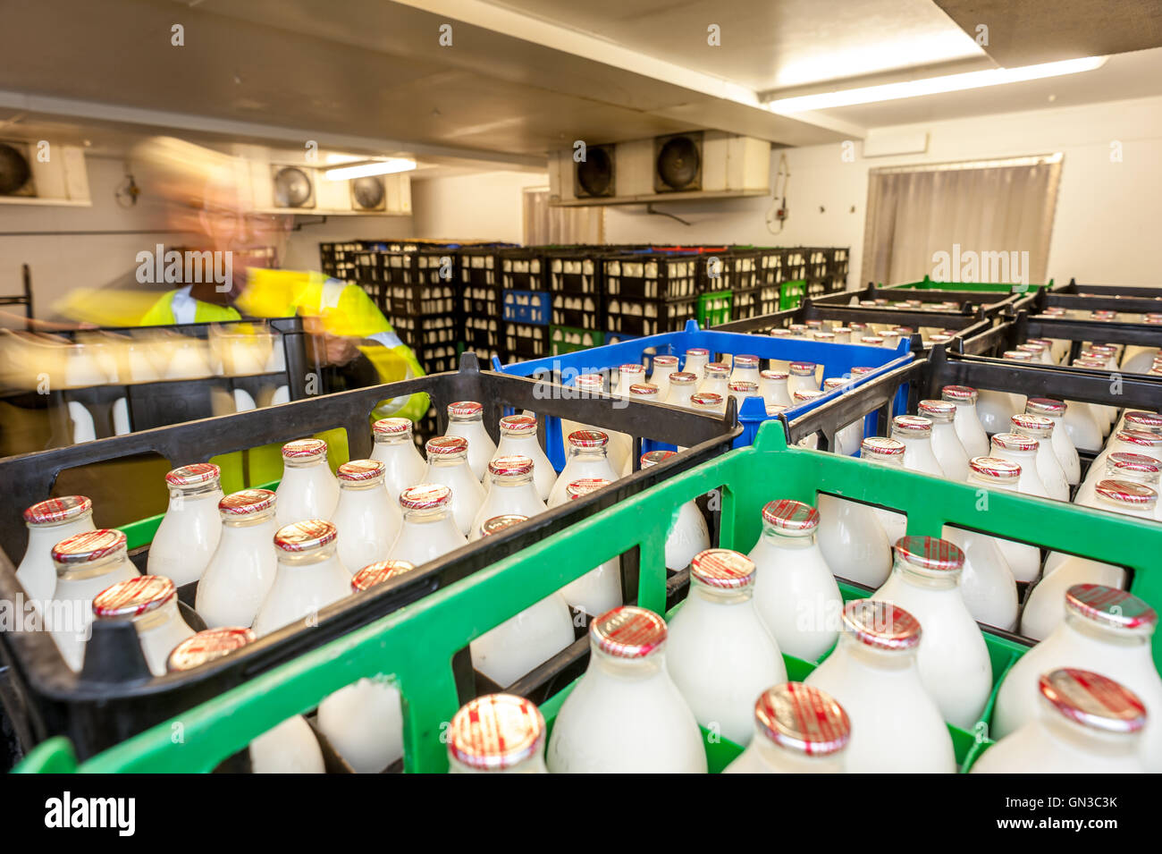 Ein Milch-Distributionszentrum in Hove Stockfoto