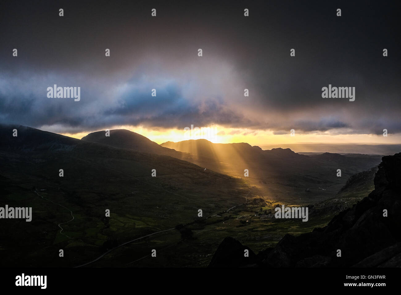 Walisische Sunrise Stockfoto