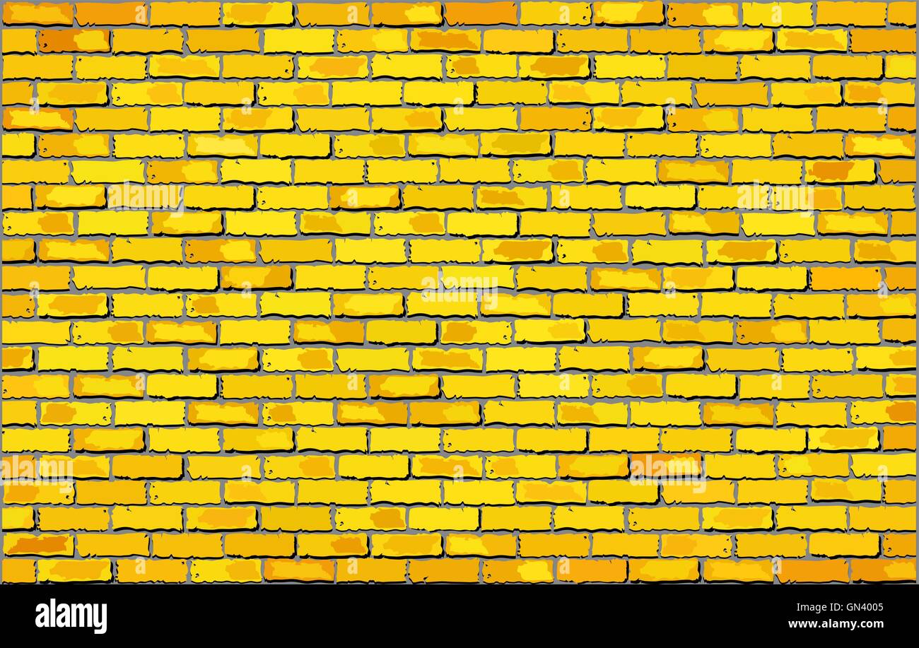Gelbe Wand Stock Vektor