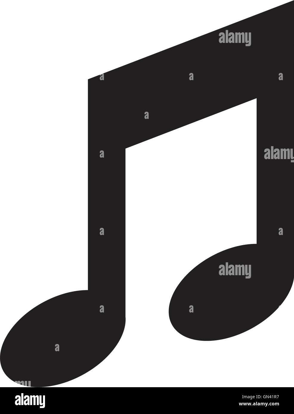 Musik-Notiz-Symbol - Vektor Stock Vektor