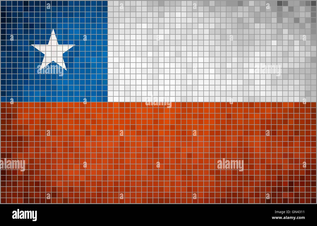 Flagge von Chile Stock Vektor